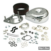  - FILTRE A AIR - S&S - CLASSIC TEARDROP AIR CLEANER KIT - Sportster 91/06 - Avec Carburateur d'Origine - Chrome  -17-0448