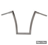 38MM INTÉGRAL - 1 1/2" - GUIDON TODDS CYCLE - 99UP - Strip Bar - HAUTEUR : 43 CM / 17" - CHROME