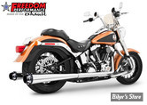 - ECHAPPEMENT FREEDOM PERFORMANCE - AMERICAN OUTLAW DUAL - SOFTAIL 86/06 - CORPS CHROME/ SORTIE NOIR SCULPTE - HD00289