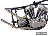 - ECHAPPEMENT PANHEAD 48/64 - DRAG PIPES SHOTGUN AROUND OIL TANK  - PAUGHCO - 1 3/4" - CHROME - 715B