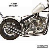 ECHAPPEMENT PAUGHCO - SPORTSTER 57/85 RIGIDE - UPSWEEP EXHAUST - GOOSE CUT - CHROME - 719B2A