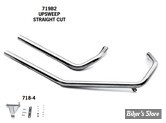 ECHAPPEMENT PAUGHCO - SPORTSTER 80/85 - UPSWEEP EXHAUST - STRAIGHT CUT - CHROME - 719B2