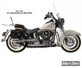 ECHAPPEMENT PAUGHCO - SOFTAIL FLSTF 90/99 / FLSTN 93/96 - SHOTGUN EXHAUST SYSTEM - DRAG PIPE SLASH CUT - 40" - 731-1-40