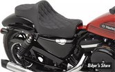 SELLE DRAG SPECIALTIES -  PREDATOR III SEAT - SPORTSTER 04/22  - DOUBLE DIAMOND - NOIR / COUTURES : NOIR - 0804-0729