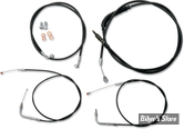 +12" / +14" - KIT CABLES ET DURITE DE FREIN DE GUIDON RALLONGES - DYNA FXDF 08/17 - LA CHOPPERS - STANDARD - NOIR - LA-8230KT-13B