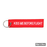 PORTE CLEFS - MCS - NYLON - KISS ME BEFORE FLIGHT