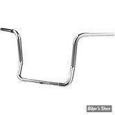 GUIDON KHROME WERKS - BOBBER BAGGER STYLE APE HANGER - TOURING FLHTK / FLHX / FLHTCU / FLHTCUTG 08UP - HAUTEUR : 14" - PERCE - CHROME