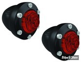 CLIGNOTANT A LEDS - ROLAND SANDS DESIGN RSD - TRACKER - CORPS NOIR / CABOCHON ROUGE