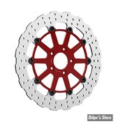 DISQUE AVANT - 13" - DISQUE DE FREIN À DISQUE FLOTTANT - RICK'S MOTORCYCLES - WAVE DESIGN - MODÈLE : STEVE - ROUGE EL DIABLO - 20-WED020330-0