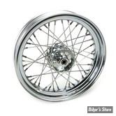 16 X 3.00 - ROUE ARRIÈRE ET AVANT 40 RAYONS - AV/AR FL 67/72 / AR FX 71/72 - 16 X 3.00 - OEM 40982-67 - Front or Rear KH Style Spoke Wheel - MOYEU : CHROME / VOILE : CHROME / RAYONS : INOX