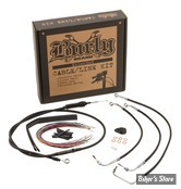 +16" - KIT CABLES ET FAISCEAU DE GUIDON RALLONGES - TOURING FLHR/C/I 97/01 - GUIDON BURLY GORILLA - +16" - NOIR 