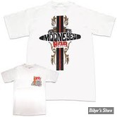 TEE-SHIRT - MOON - MOONEYES ROD AND SURF - COULEUR : BLANC 
