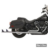 ECHAPPEMENT - BASSANI - SOFTAIL FLDE / FLHC 18UP - TRUE DUAL FISHTAIL MUFFLERS - LONGUEUR : 39" - CHROME - ø 1 7/8" - SANS CHICANES - 1S76E-39