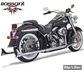 ECHAPPEMENT - BASSANI - SOFTAIL FLDE / FLHC 18UP - TRUE DUAL FISHTAIL MUFFLERS - LONGUEUR : 36" - CHROME - ø 1 7/8" - SANS CHICANES - 1S76E-36