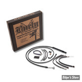 KIT CABLES ET FAISCEAU DE GUIDON RALLONGES - FXBB / FXLR / FLSB / FXBR 2018UP AVEC ABS - GUIDON BURLY T-BAR - 14" - NOIR - B30-1253