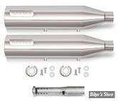 SILENCIEUX BLACK DUCK - SPORTSTER 14/22 - RAIDRUNNER - FINITION : CHROME