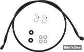 DURITE DE FREIN AVANT (PARTIE HAUTE) - LONGUEUR : 119.40 cm / 47" / +8" - OEM 1912581 / 1912666 - SCOUT 15UP - MAGNUM - XR STAINLESS DOT BRAKE LINE - Noir Black Pearl - SBB0603-47
