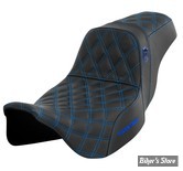 - SELLE SADDLEMEN - PRO SERIES SDC PERFORMANCE GRIPPER SEAT - TOURING 08UP - NOIR / COUTURES : BLEU - SC80807BLU
