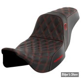 - SELLE SADDLEMEN - PRO SERIES SDC PERFORMANCE GRIPPER SEAT - TOURING 08UP - NOIR / COUTURES : ROUGE - SC80807RED