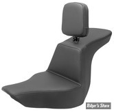 SELLE DUO - SOFTAIL FXLR / FLSB 18UP - SADDLEMEN - STEP-UP SEAT - LISSE - AVEC DOSSIER - 818-29-194BR