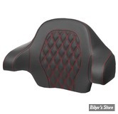 DOSSIER DE TOUR PACK - KING - TOURING 14UP - SADDLEMEN - ROADSOFA LS TOUR PACK BACKREST PAD - NOIR  / COUTURES : ROUGES - 814-07-15004