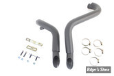 - ECHAPPEMENT  - V-TWIN / Wyatt Gatling  - SOFTAIL 86/17 - LAF Straight Down Drag Pipe Set with Heat Shields - 30-0021 - NOIR