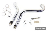 - ECHAPPEMENT  - V-TWIN / Wyatt Gatling  - SOFTAIL 86/17 - LAF Straight Down Drag Pipe Set with Heat Shields - 30-0022 - CHROME