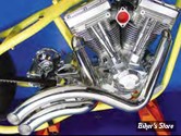 - ECHAPPEMENT  Wyatt Gatling  - SOFTAIL 86/06 - Exhaust Drag Pipe Set Straight Cut Chrome - CHROME 