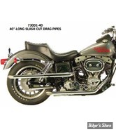 - ECHAPPEMENT SHOVELHEAD 70/84 - SHOTGUN - DRAG PIPES - 40" - PAUGHCO - CHROME - 730D1-40