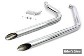 - ECHAPPEMENT  Wyatt Gatling  - SOFTAIL 86/06 - Wyatt Gatling Exhaust Drag Pipe Set Side Slash - CHROME 