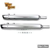 SILENCIEUX - TOURING 95/16 - V-TWIN - DIAMETRE: 3.5" - SLASH END - LONGUEUR : 33" 1/2 - CHROME / CHROME