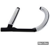 ECLATE WL - PIECE N° 01 - COLLECTEUR D’ÉCHAPPEMENT - OEM 65452-41 / 65490-41 - FLATHEAD 1937/1973 - NOIR ET FLEXIBLES CHROME