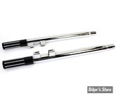 SILENCIEUX - TOURING 95/16 - V-TWIN - DIAMETRE : 2" 1/4 - Shotgun Tail Pipe Extension Set - LONGUEUR : 33" 3/4 - CHROME / NOIR