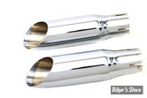 SILENCIEUX - TURN OUT - DIAMETRE EXTERNE : 47.60mm / LONGUEUR : 9" 1/4 - 1" 3/4 Mini Exhaust Tip Set - CHROME