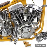 - ECHAPPEMENT SHOVELHEAD FL/FX  70/84 - Wyatt Gatling Down Drag Pipes - DIAMETRE : 2" - CHROME