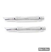 SILENCIEUX - SPORTSTER 62/64 - OEM 65230-62 - SLASH CUT - CHROME - LA PAIRE