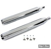 SILENCIEUX - TOURING 95/16 - V-TWIN - DIAMETRE : 4" - TAPERED LONG - LONGUEUR : 33" - CHROME / CHROME