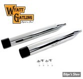 SILENCIEUX - TOURING 95/16 - V-TWIN - DIAMETRE : 4" - GUN BARREL - LONGUEUR : 32" 3/4 - CHROME / NOIR