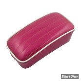 SELLE SOLO UNIVERSELLE - LARGEUR 230MM - LE PERA - SOLO - METALFLAKE - MAGENTA PLEATED - BIAIS BLANC : POUF