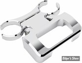 X - BOITIER DE COMPTEUR - POUR  GUIDON T-BAR  Ø 38.00 -  LA CHOPPERS - SUPPORT DE COMPTEUR POUR GUIDON T-BAR - SOFTAIL M8 - POUR DIAMETRE DE 38MM / 1 1/2" - CHROME - LA-7398-20C 