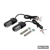 CLIGNOTANT A LEDS - ARLEN NESS - BOLT ON - SOFTAIL / DYNA / SPORTSTER 00UP - ARRIERE - ECLAIRAGE ROUGE - NOIR - 12-741