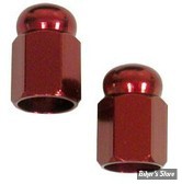 BOUCHONS DE VALVE TRIK TOPZ - HEX DOMED - ROUGE