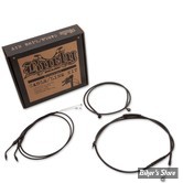 KIT CABLES ET DURITES POUR GUIDON SCRAMBLER / TRACKER  8" - BURLY - XL07UP - NOIR