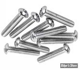 VIS TETE BOMBEE 1/4"-20 X 31.75MM / 1 1/4" - ALLEN - CHROME - LE PAQUET DE 10 PIECES