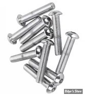 VIS TETE BOMBEE 1/2"-20 X 31.75MM / 1 1/4" - ALLEN - CHROME - LE PAQUET DE 10 PIECES