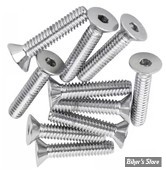 VIS TETE FRAISEE 1/4"-20 X 31.75MM / 1 1/4" - ALLEN - CHROME - LE PAQUET DE 10 PIECES