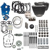 ECLATE G - PIECE N° 08D - KIT DE CONVERSION 107" EN 129" - MILWAUKEE EIGHT 17UP - S&S - POWER PACKAGE - HUILE / CHAINE - NOIR / ALU - COUVRES TIGES : NOIR - 310-1225