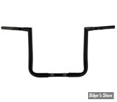 GUIDON 32MM SUR RISERS 25.40MM - HAUTEUR : 35.40CM / 14" - LA CHOPPERS - TWIN PEAKS TOURING HANDLEBAR - 32MM / 1"1/4 - FLHX 2024UP / FLHXSE 23UP - NOIR BRILLANT - LA-7367-14BW