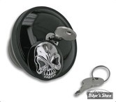 - BOUCHON TYPE OEM -  83/95 - NOIR  AVEC SERRURE - SKULL - OEM 61102-83 / A - VENTILE