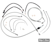 + 12" / +14" - KIT CABLES ET DURITE DE FREIN DE GUIDON RALLONGES - TOURING FLTRX/S / FLTRU 21up  - MAGNUM DESIGNER SERIE - STERLING CHROMITE II - 3871141